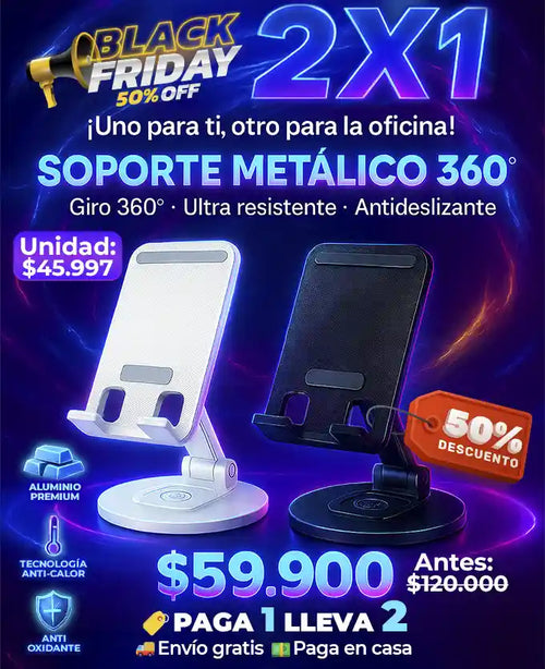 Soporte 360 Metalico Celular/Tablet (Upssell)